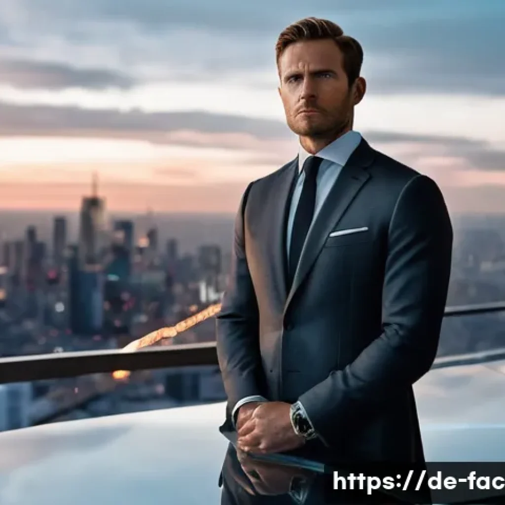 Daniel Craig의 007 역할 마지막 촬영 - **Prompt:** A charismatic British secret agent in his early thirties, with a strong, intelligent gaz...